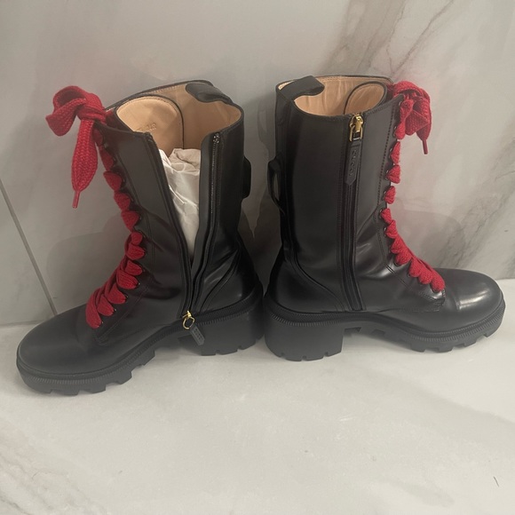 Gucci Combat Boots Sz 37 1/2 - Picture 4 of 8